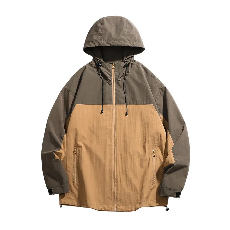 Men's Waterproof Colorblock Jacket