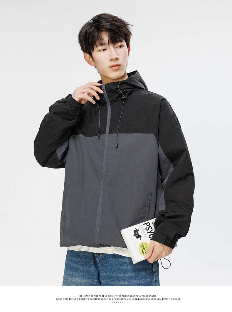 Men's Waterproof Colorblock Jacket