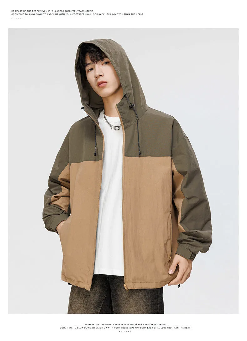 Men's Waterproof Colorblock Jacket