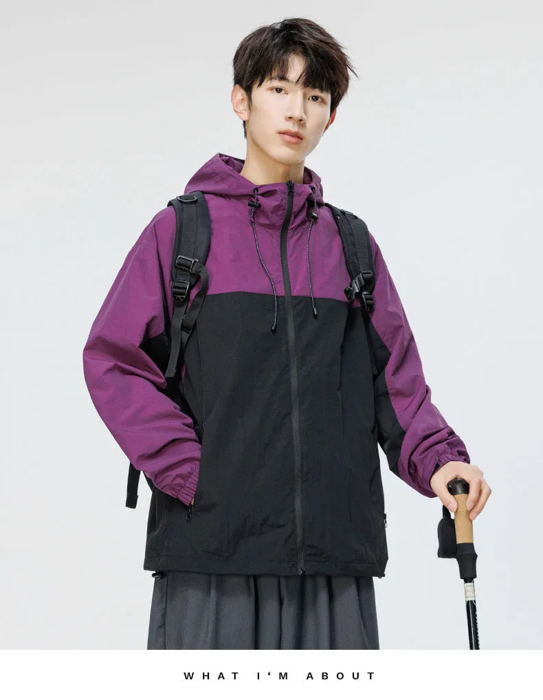 Men's Waterproof Colorblock Jacket