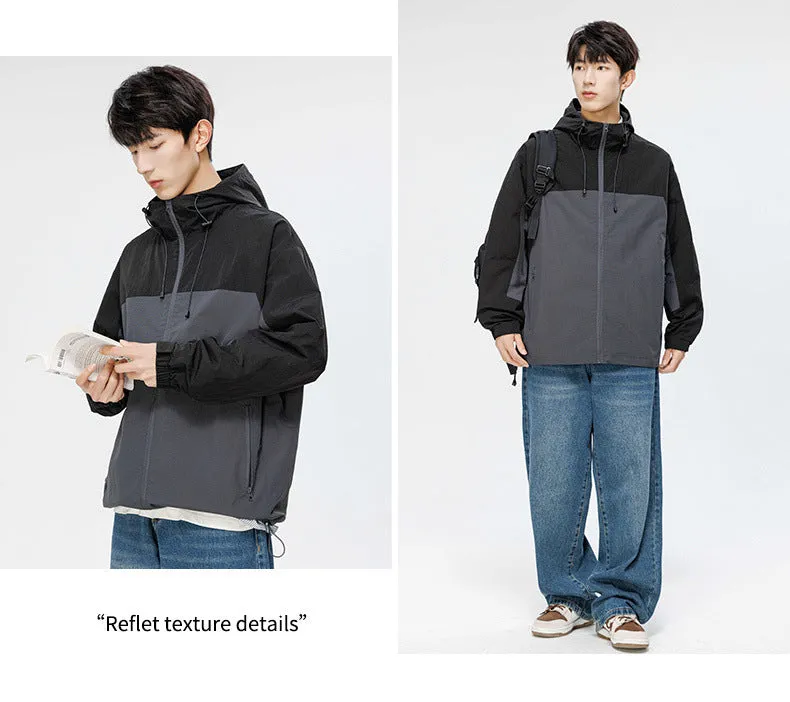 Men's Waterproof Colorblock Jacket