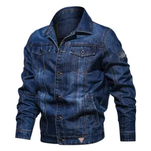 Men's Winter Denim Jacket Parkas Windproof