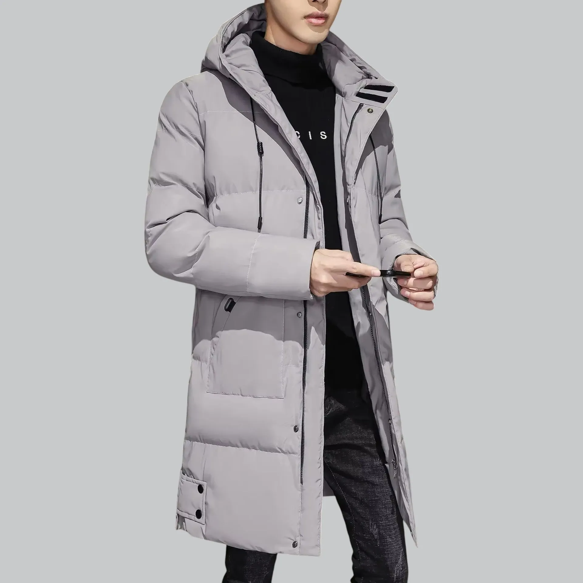 Men's Winter Long Coat Parka | Insulated, Waterproof, and Hooded Design for Cold Weather Protection