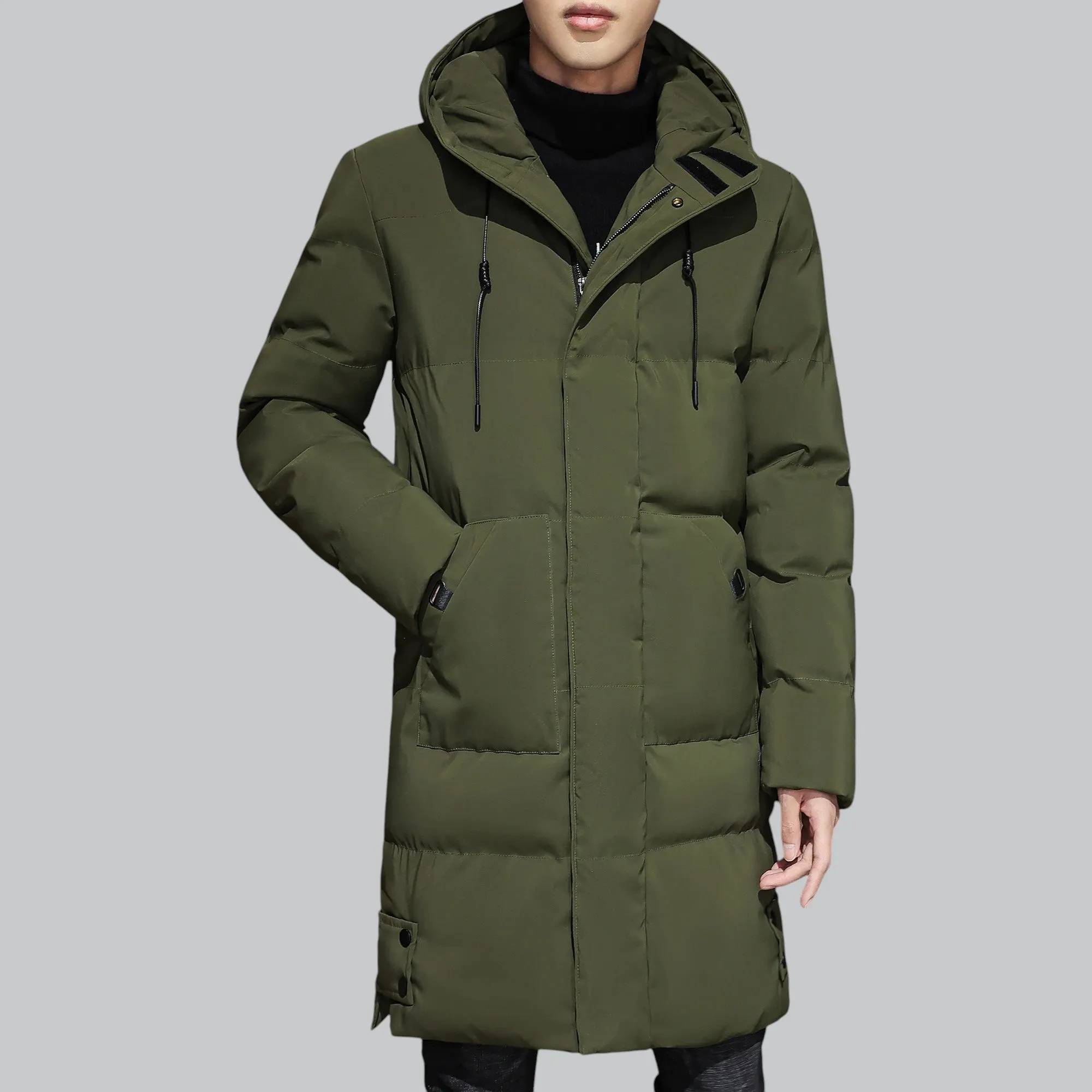 Men's Winter Long Coat Parka | Insulated, Waterproof, and Hooded Design for Cold Weather Protection