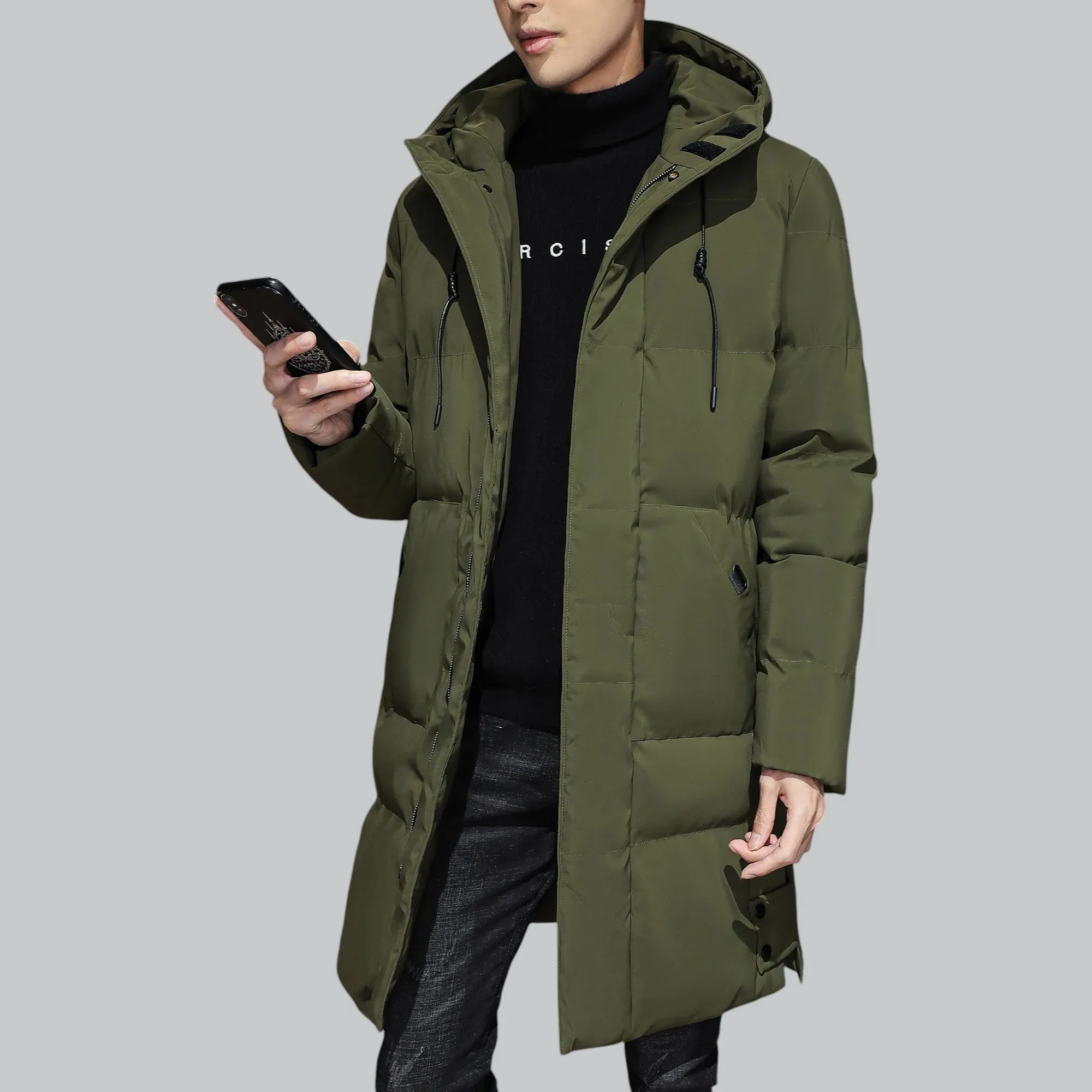 Men's Winter Long Coat Parka | Insulated, Waterproof, and Hooded Design for Cold Weather Protection