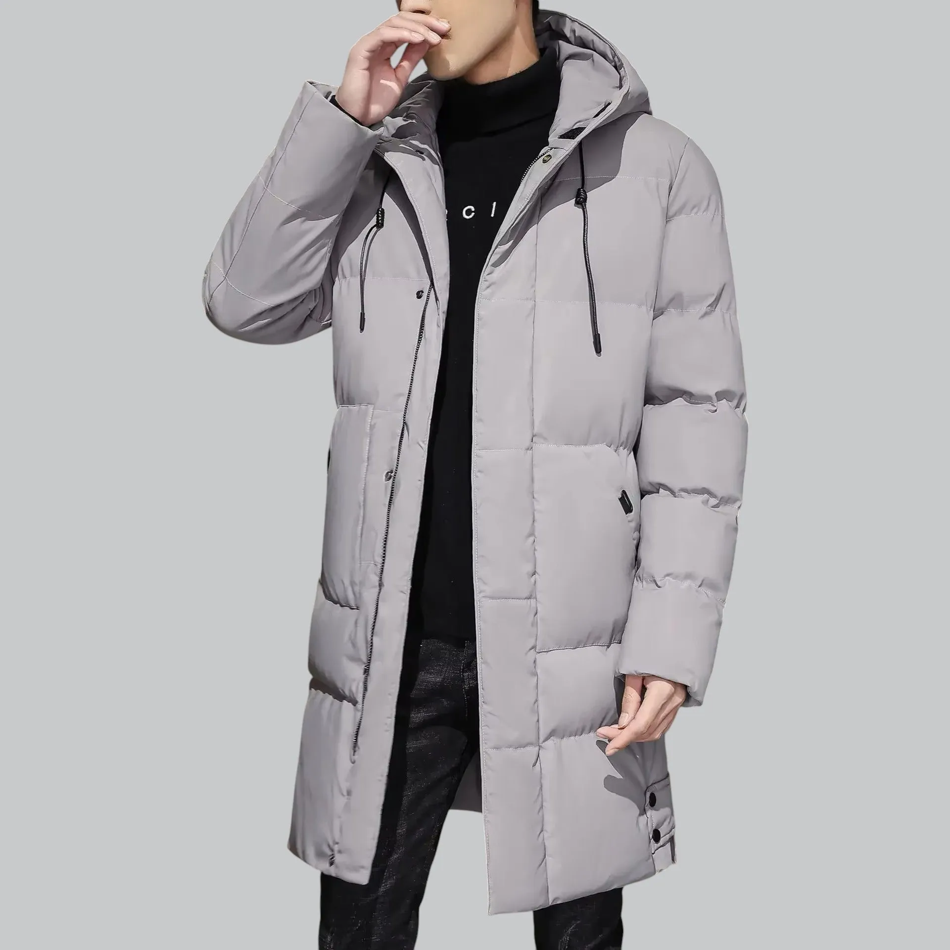 Men's Winter Long Coat Parka | Insulated, Waterproof, and Hooded Design for Cold Weather Protection