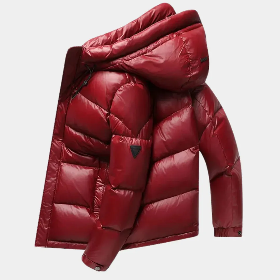 Men's Winter Warm Zippered Puffer Jacket | Hooded