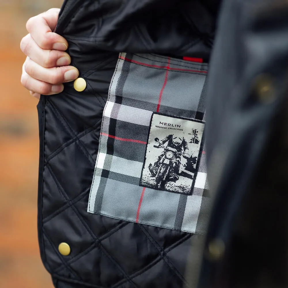 Merlin Perton II Cotec Wax D3O Jacket Black