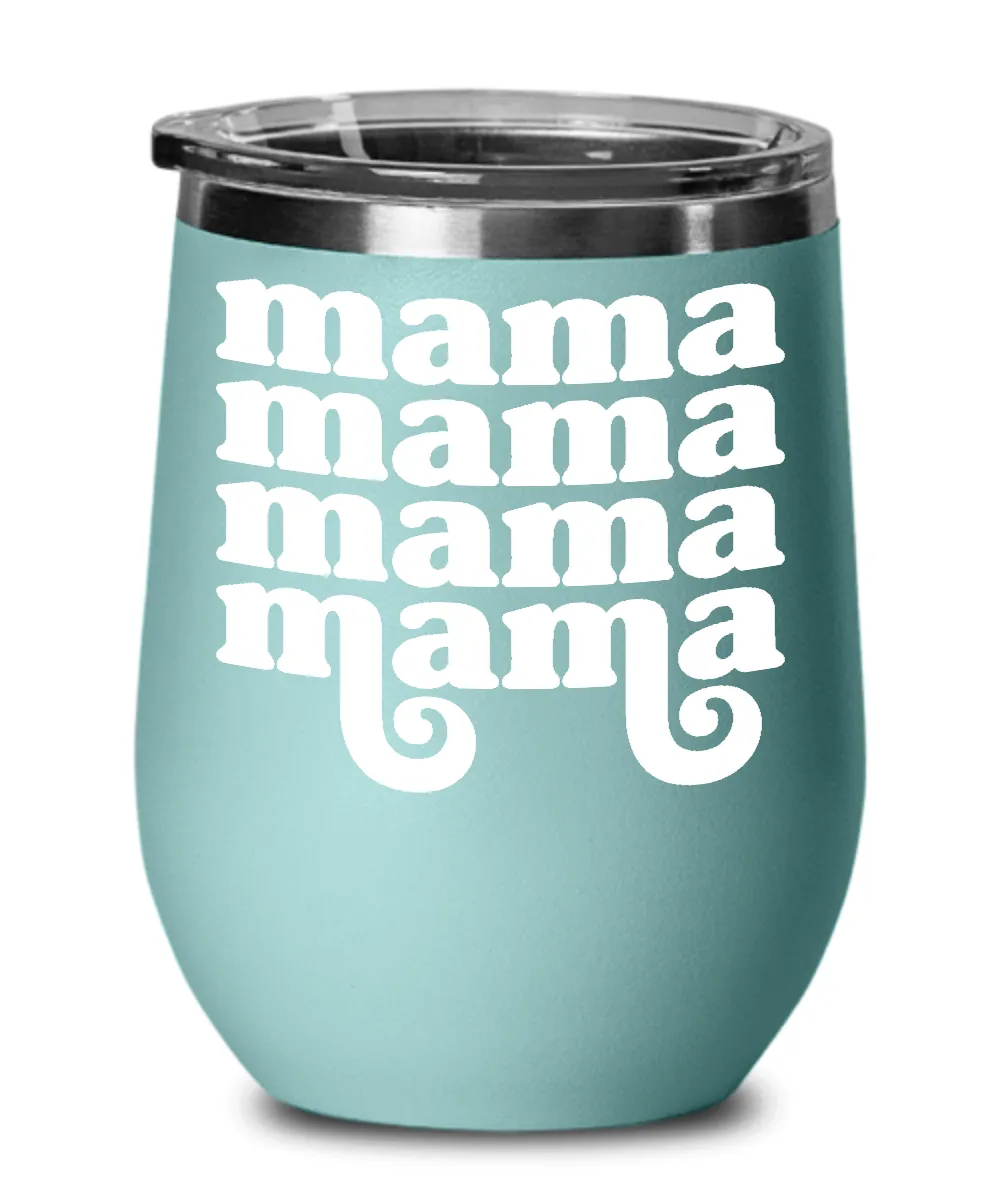 Mom Retro Insulated Wine Tumbler 12oz Travel Cup