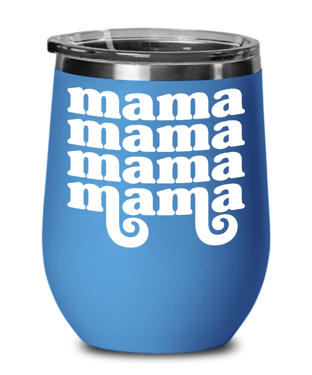 Mom Retro Insulated Wine Tumbler 12oz Travel Cup