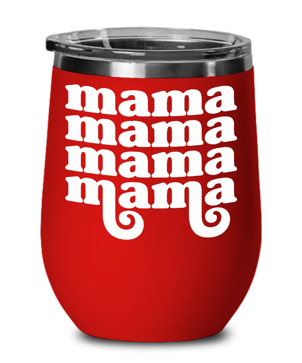Mom Retro Insulated Wine Tumbler 12oz Travel Cup