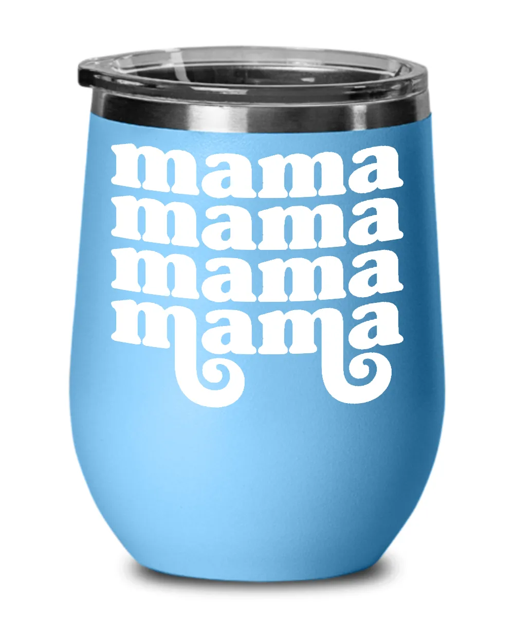 Mom Retro Insulated Wine Tumbler 12oz Travel Cup