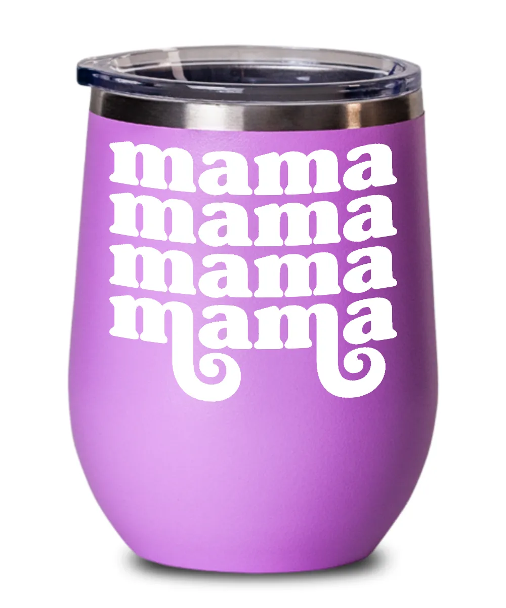 Mom Retro Insulated Wine Tumbler 12oz Travel Cup