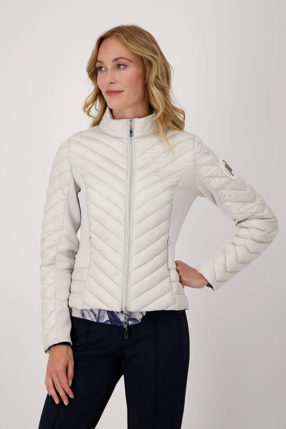 Monari Quilted Jacket With Neoprene Insert M806697