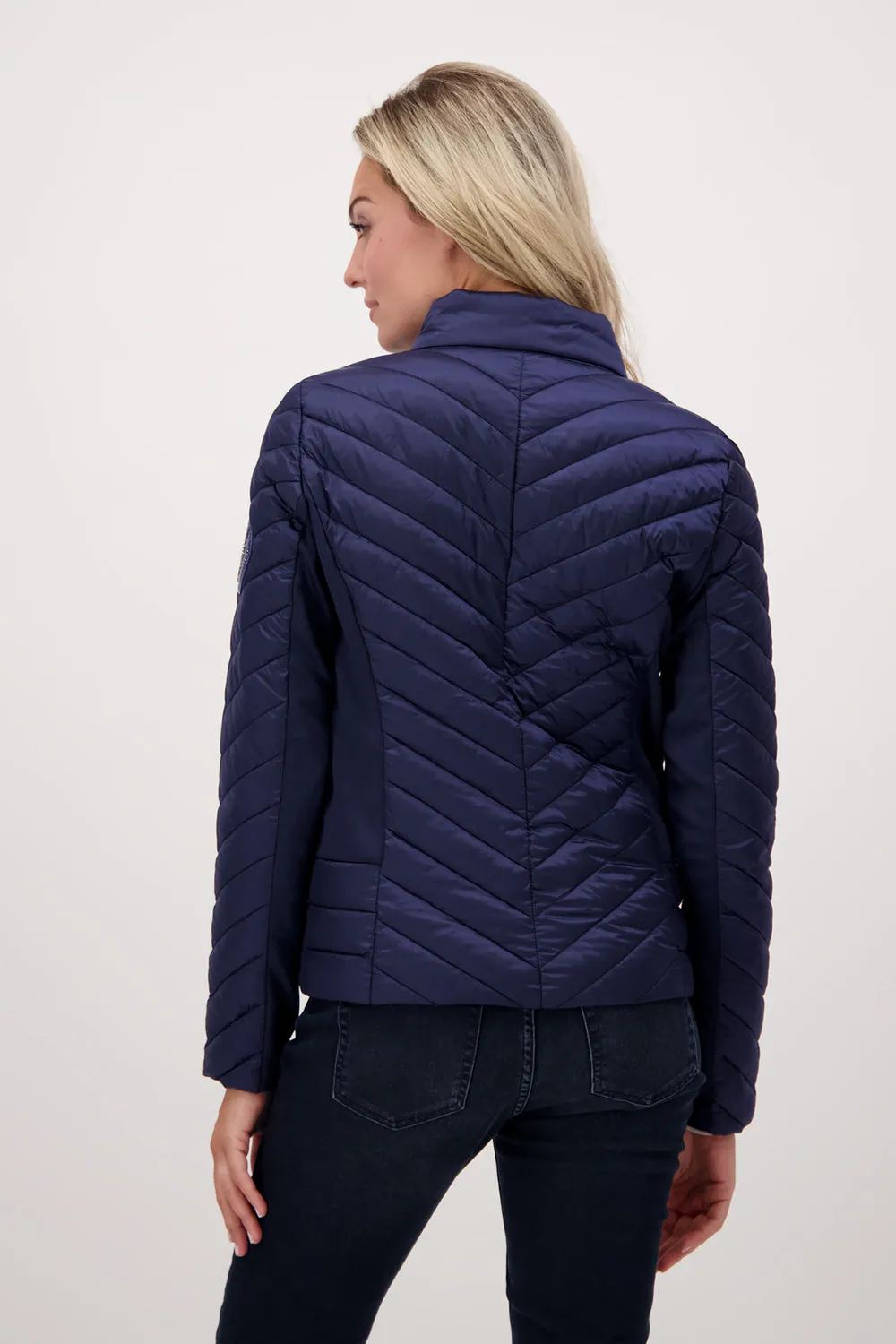 Monari Quilted Jacket With Neoprene Insert M806697