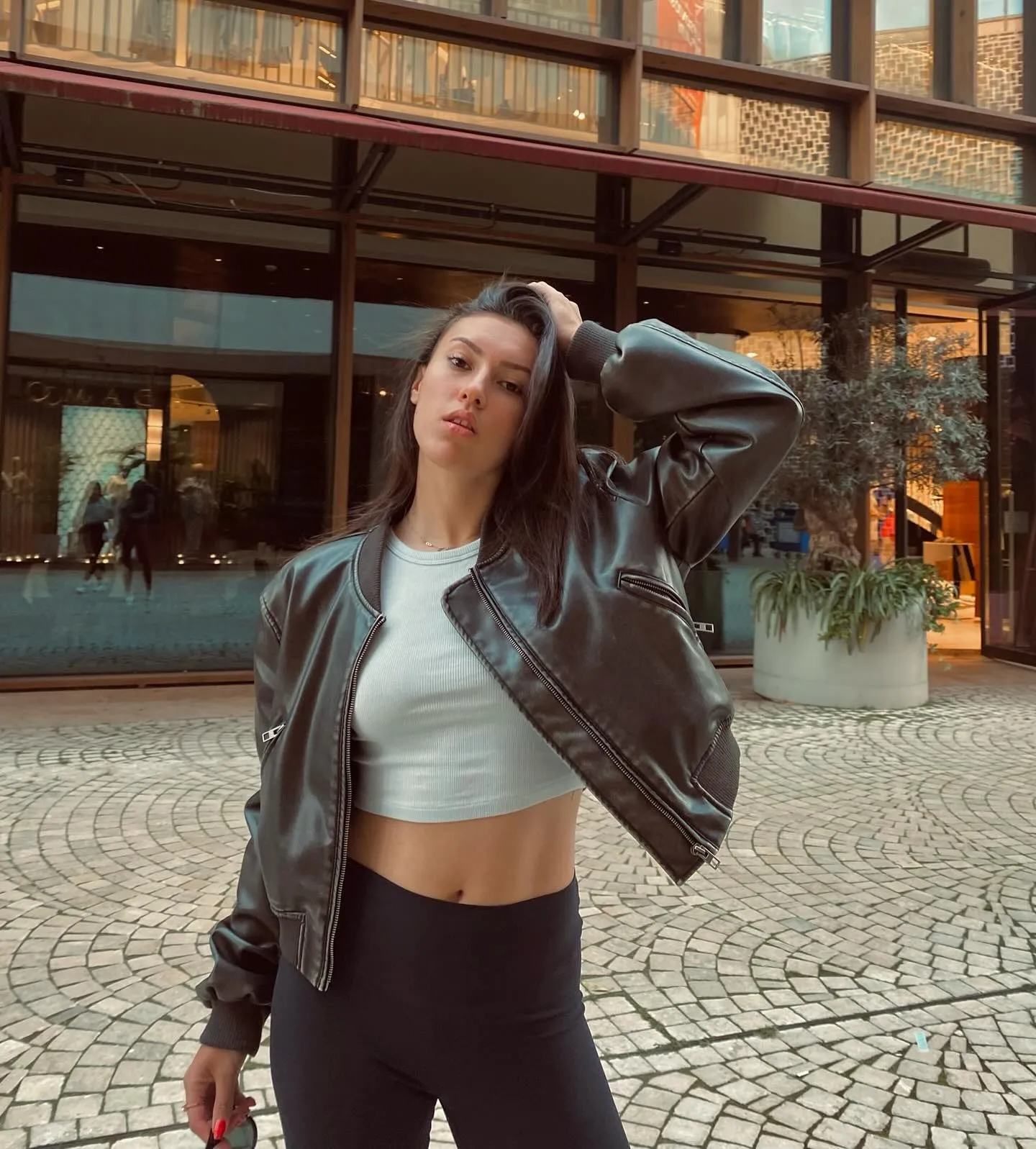 Moreno Leather Bomber Jacket - Stylish Faux Leather with Vintage Appeal