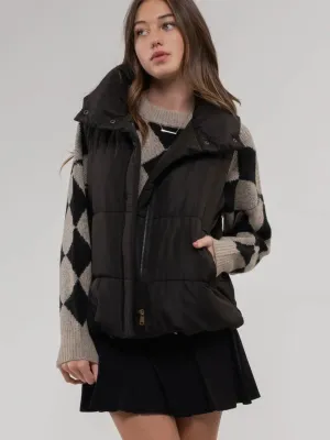 Must Have Puffer Vest: Black