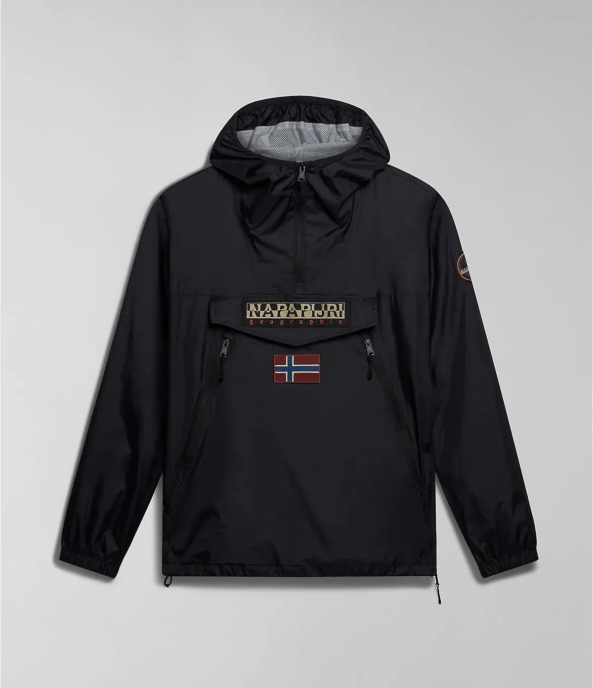 Napapijri Rainforest Ripstop Anorak Jacket In Black