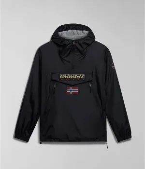 Napapijri Rainforest Ripstop Anorak Jacket In Black