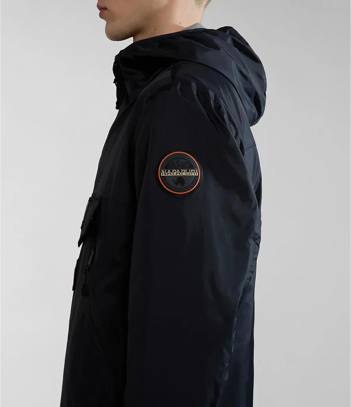 Napapijri Rainforest Ripstop Anorak Jacket In Black