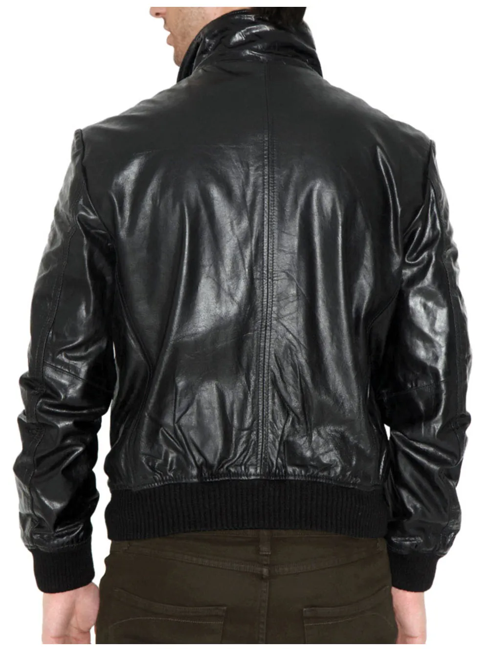 New Age Bomber Leather Jacket for Men