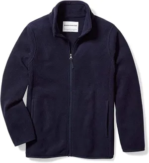 New Amazon Essentials Boys' Full-Zip Polar Fleece Jacket, Navy, Sz 10!