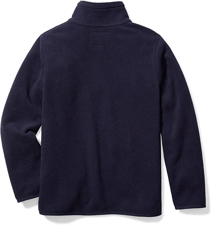 New Amazon Essentials Boys' Full-Zip Polar Fleece Jacket, Navy, Sz 10!