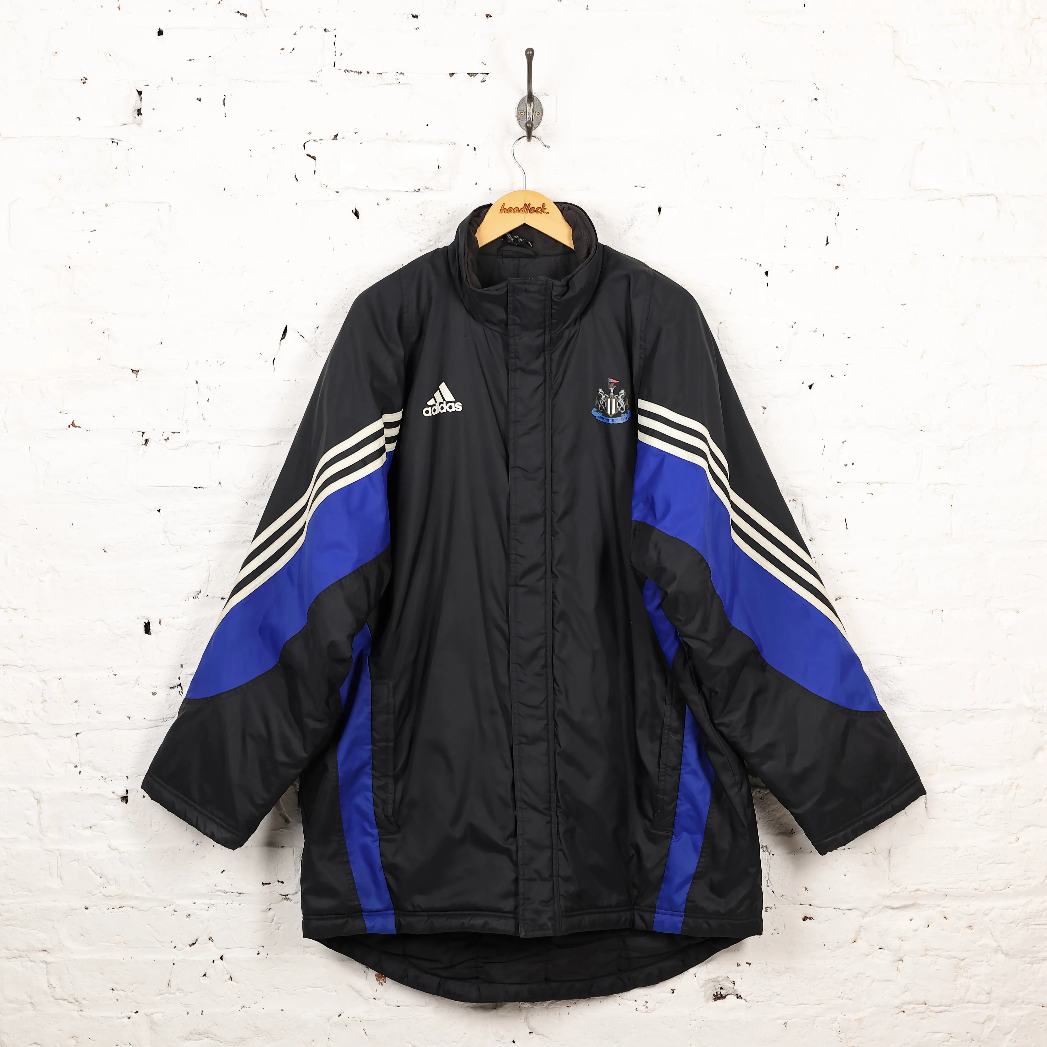 Newcastle United Adidas 2004 Coaches Jacket Coat - Black - XL