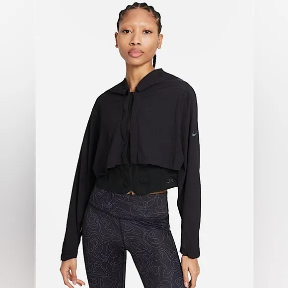 Nike Women’s Packable Running Jacket - Dark Purple/Black - 2 in 1 Jacket Vest XL