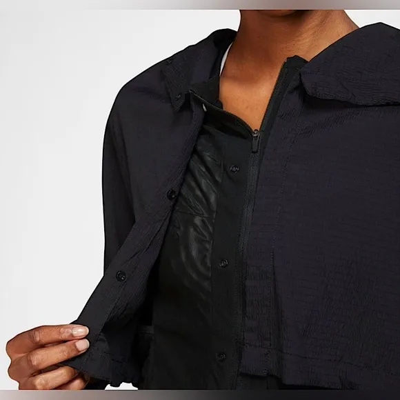 Nike Women’s Packable Running Jacket - Dark Purple/Black - 2 in 1 Jacket Vest XL