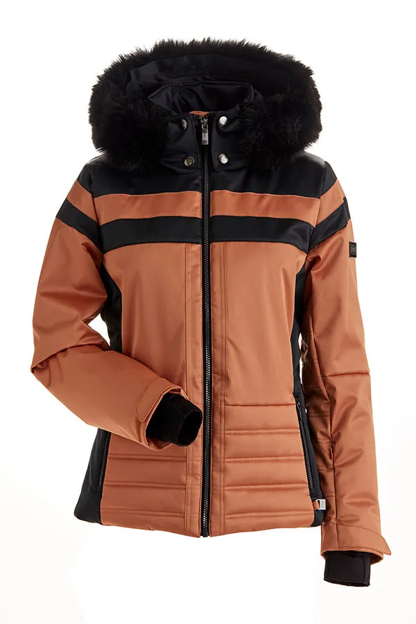 Nils St Anton Jacket Womens - Copper/Black