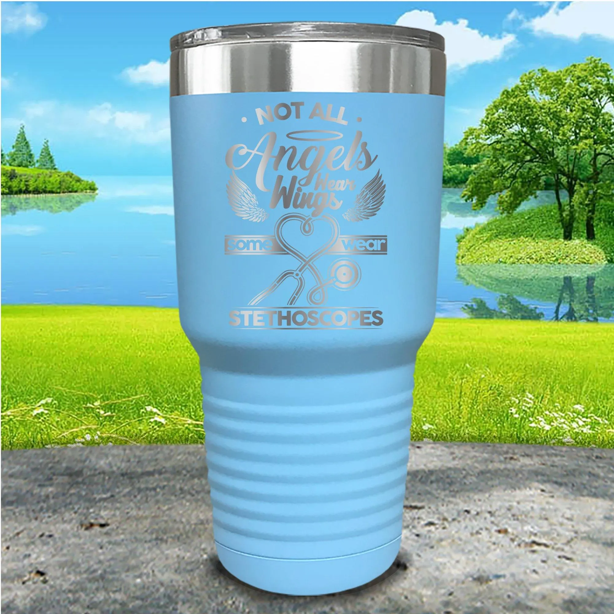 Not All Angels Wear Wings Nurse Engraved Tumbler