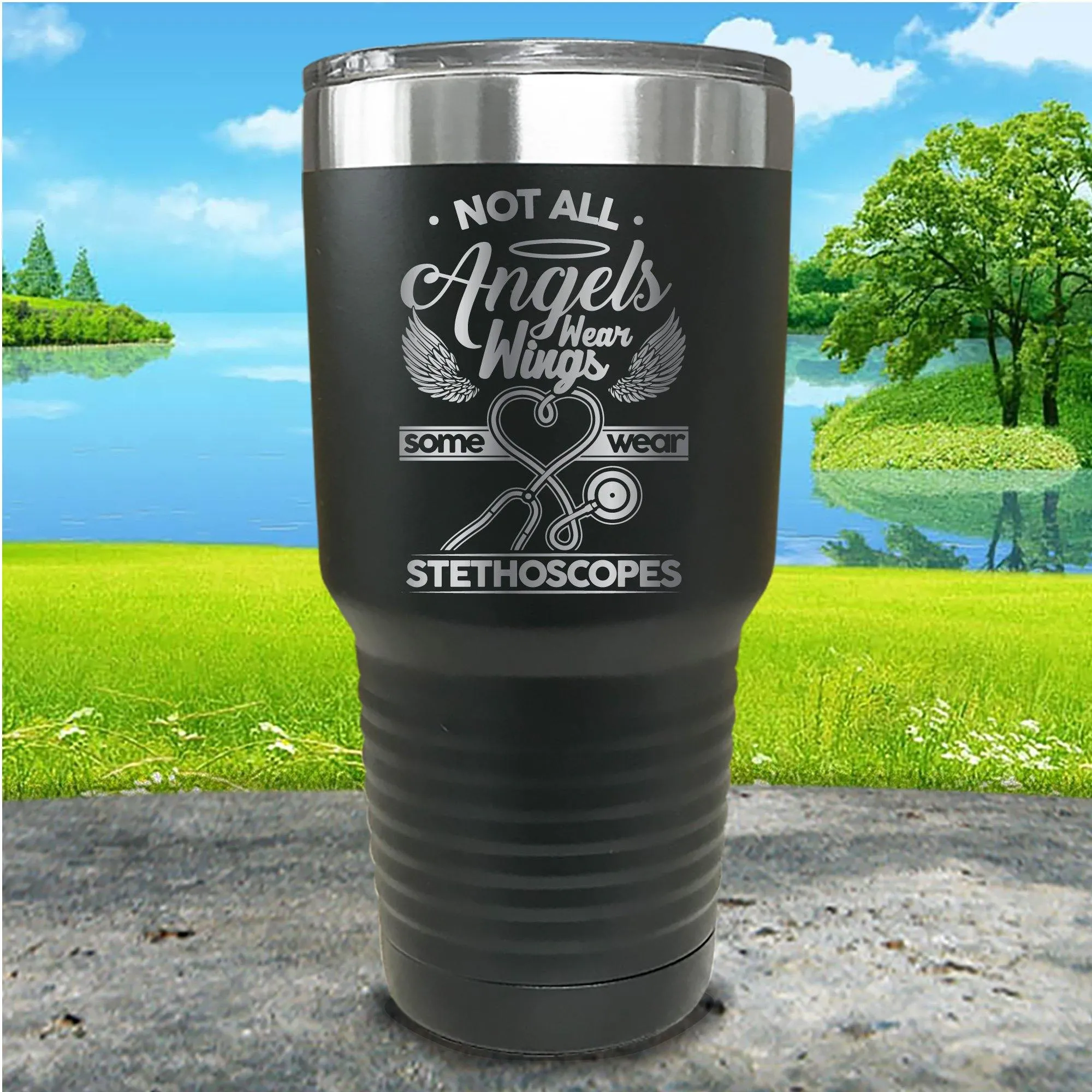 Not All Angels Wear Wings Nurse Engraved Tumbler
