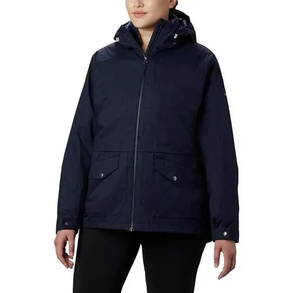 NWT! Columbia Womens Size 3X Dark Nocturnal Navy Mount Erie Interchange Jacket Sz 3X Retail $270 