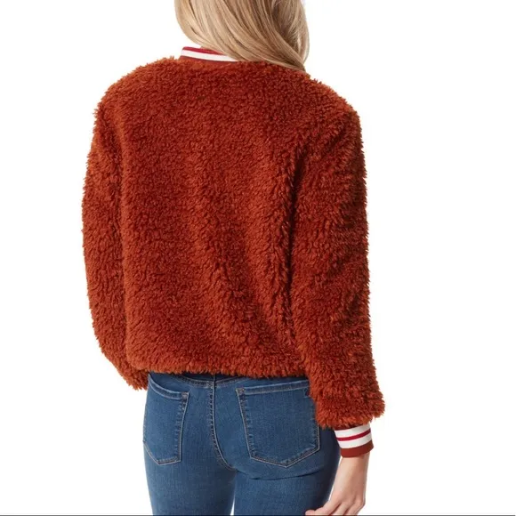 NWT Jessica Simpson Kataleya Long-Sleeve Faux-Fur Cozy Bomber Jacket