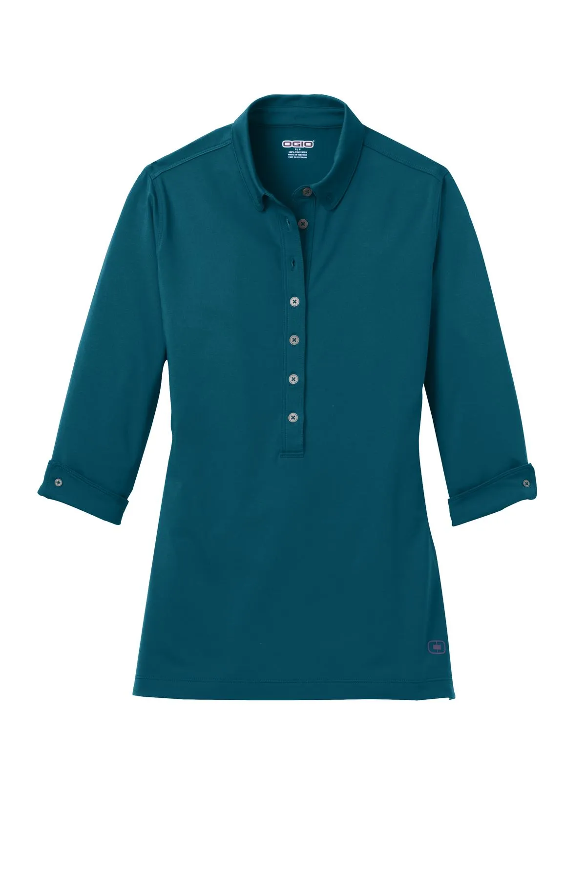 OGIO Women's Gauge Polo. LOG122 Teal Throttle