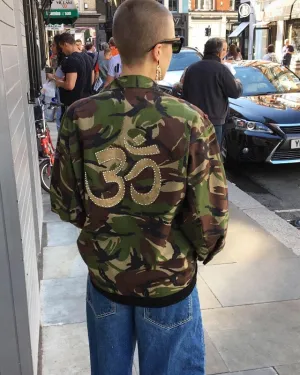 'Om' Green Camo Jacket