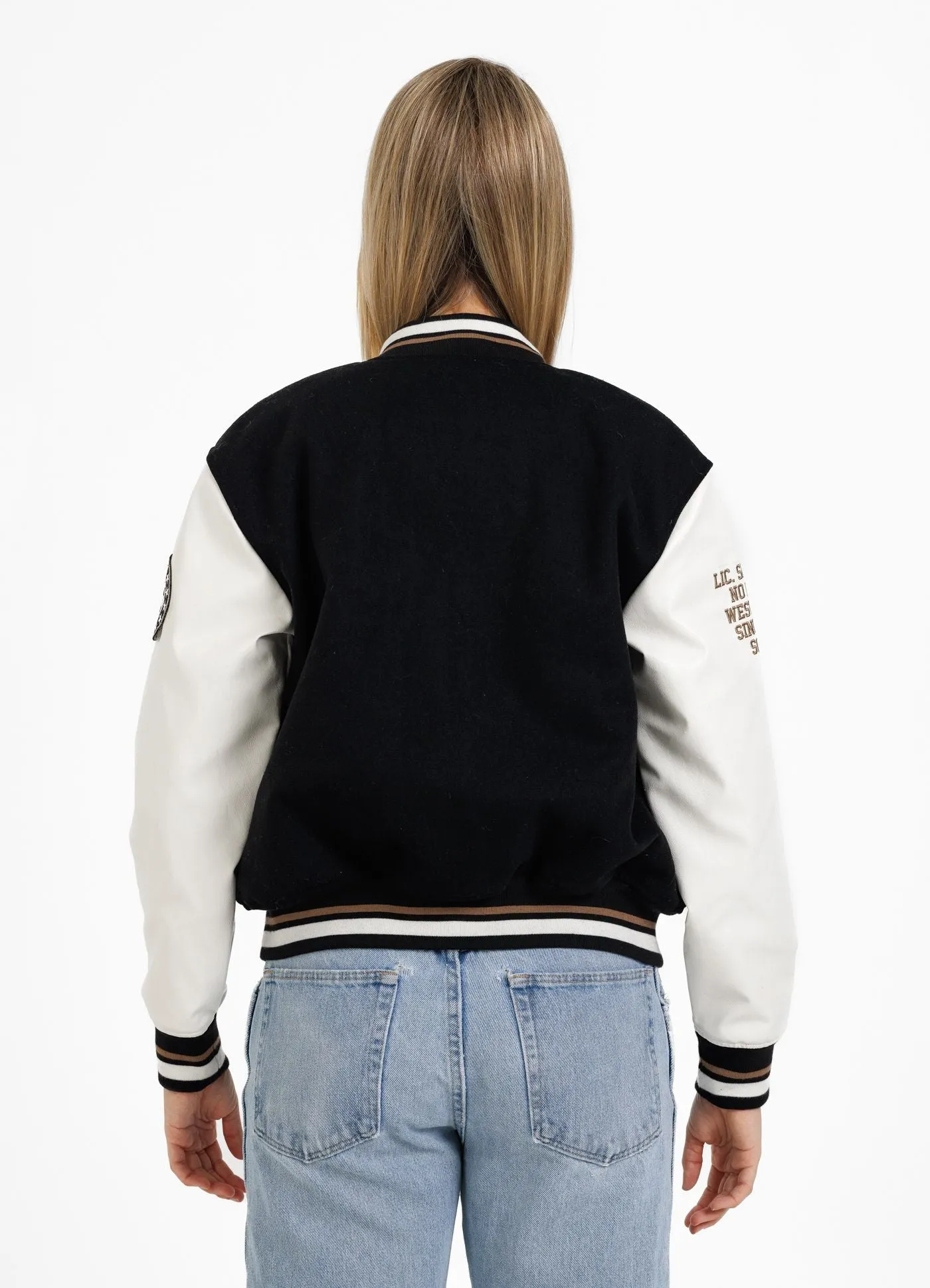 Orchid Women's Varsity College Bomber Jacket