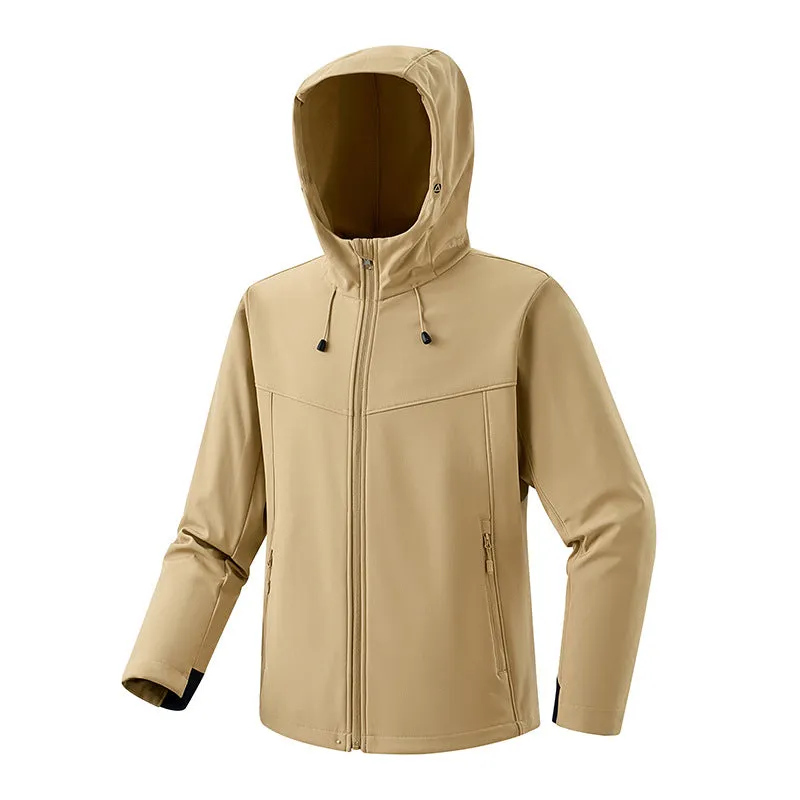 Outdoor softshell for men and women jacket spring and autumn windproof waterproof  coat thick warm jacket