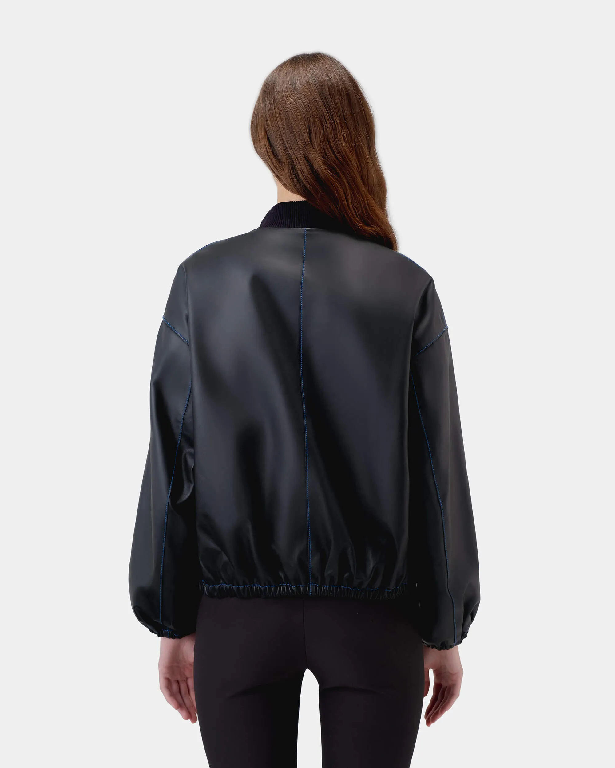 Oversized Bomber Jacket Black