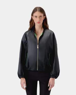 Oversized Bomber Jacket Black
