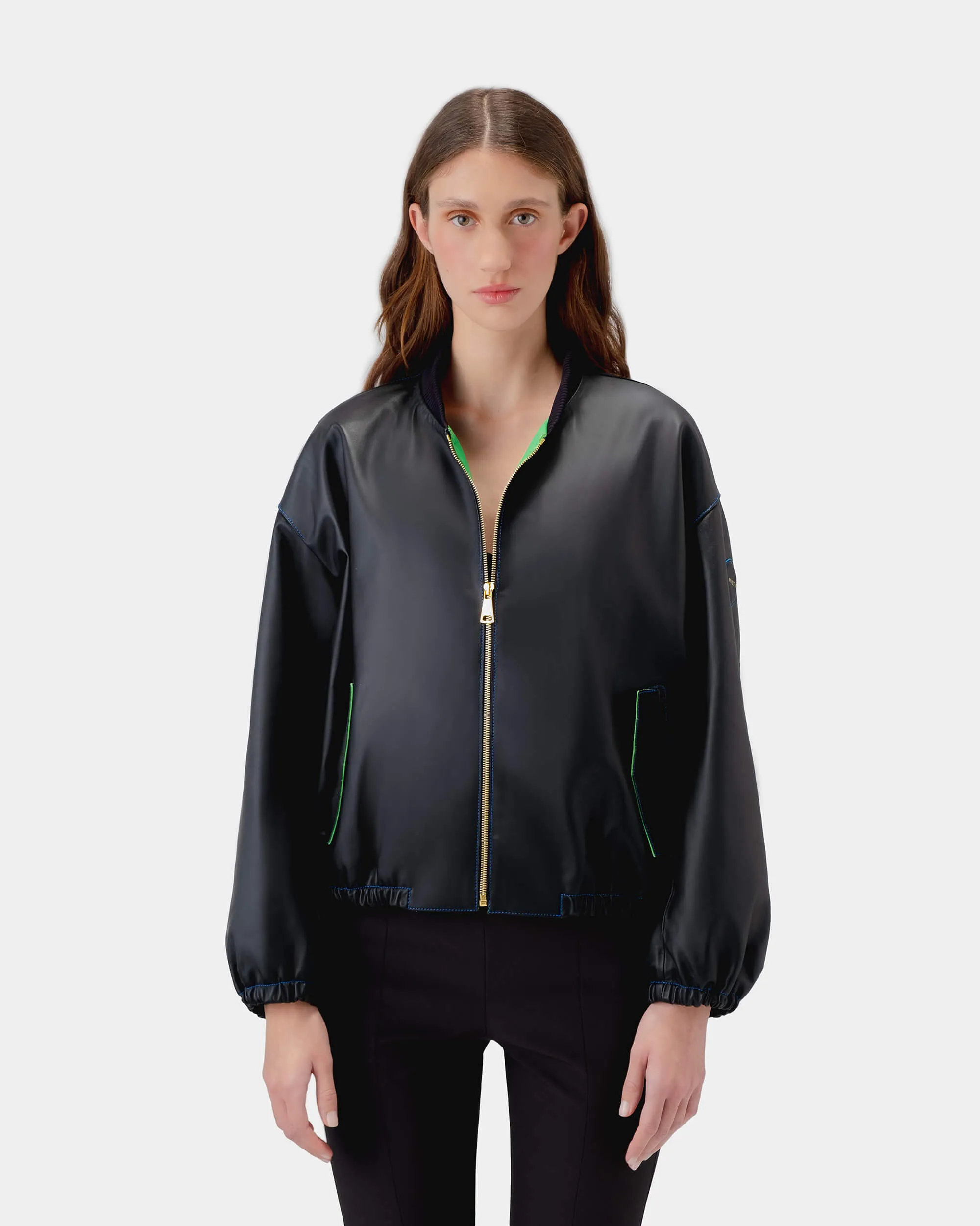 Oversized Bomber Jacket Black
