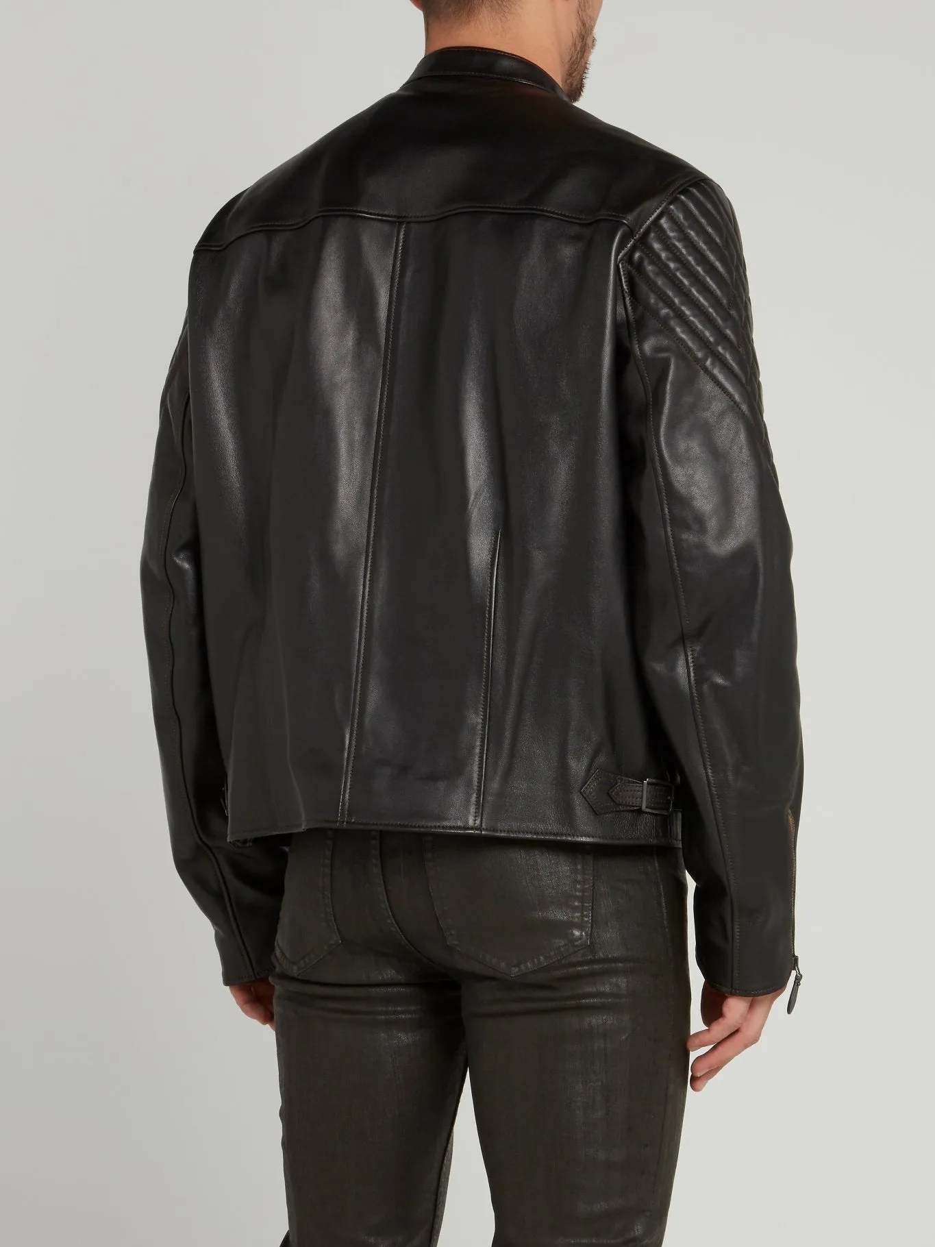 Ovis Aries Leather Biker Jacket