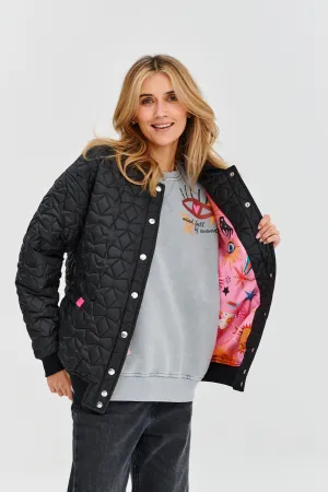 Own the Universe quilted bomber