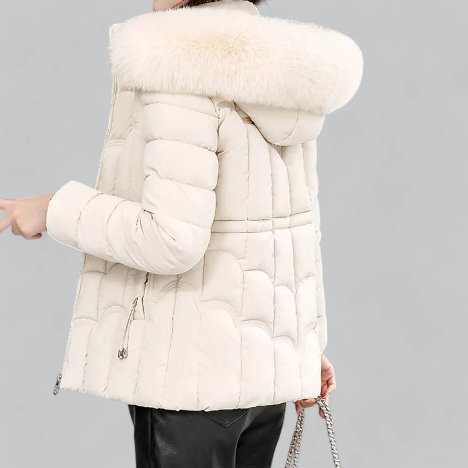 Padded Faux Fur Trim Parka Puffer Down Coat | Warm, Insulated, Water-Resistant Winter Jacket