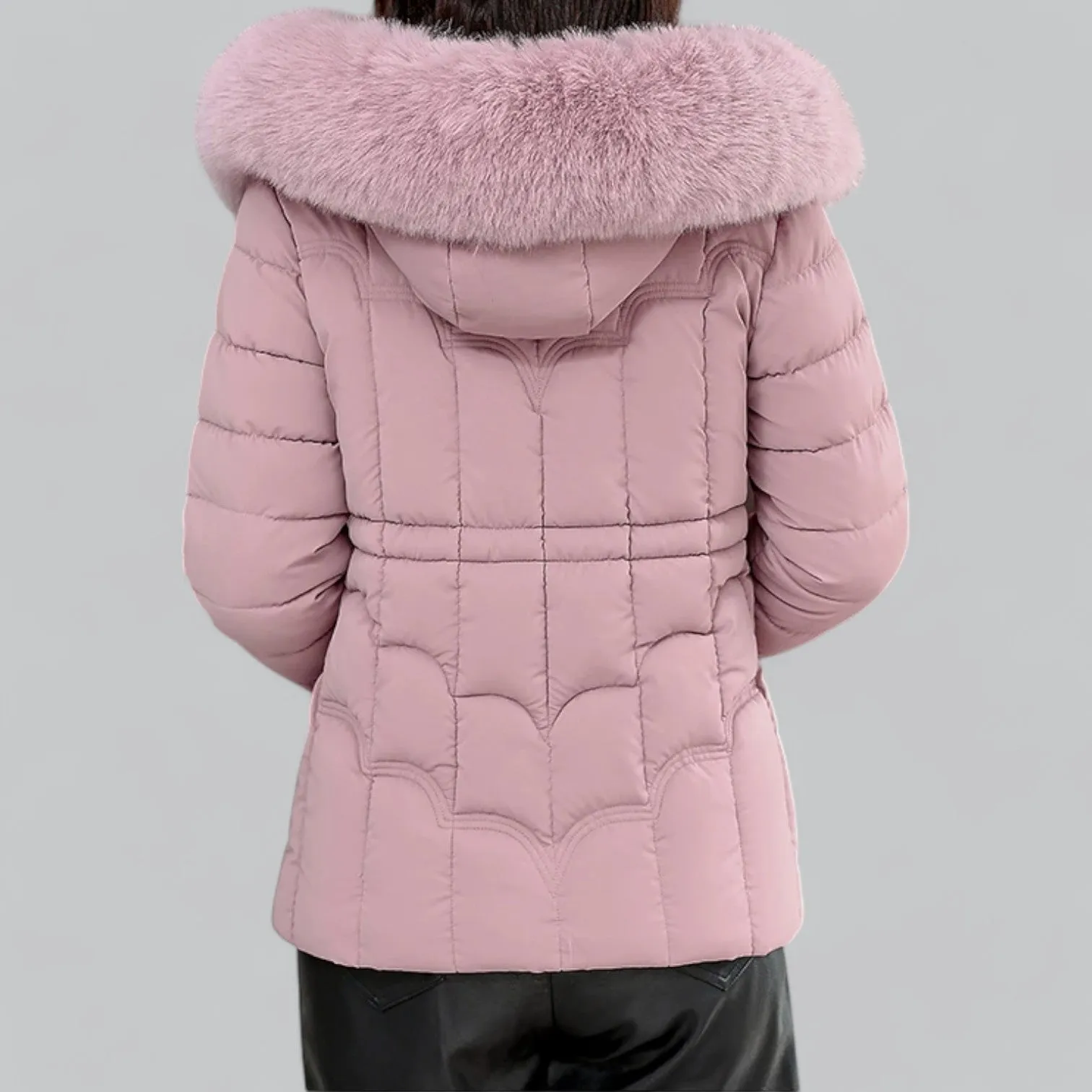 Padded Faux Fur Trim Parka Puffer Down Coat | Warm, Insulated, Water-Resistant Winter Jacket