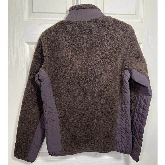 Patagonia Synchilla Retro X Deep Pile Full Zip Fleece Jacket Brown Women's Med