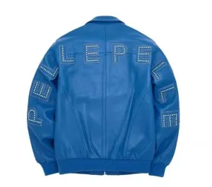 Pelle Pelle Blue Bomber leather Jacket