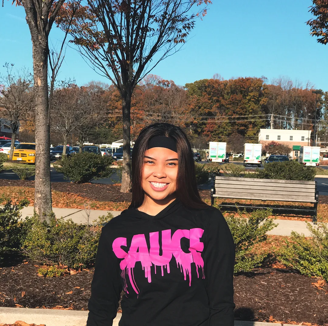 Pink Sauce | Black Jersey Long Sleeve Hoodie