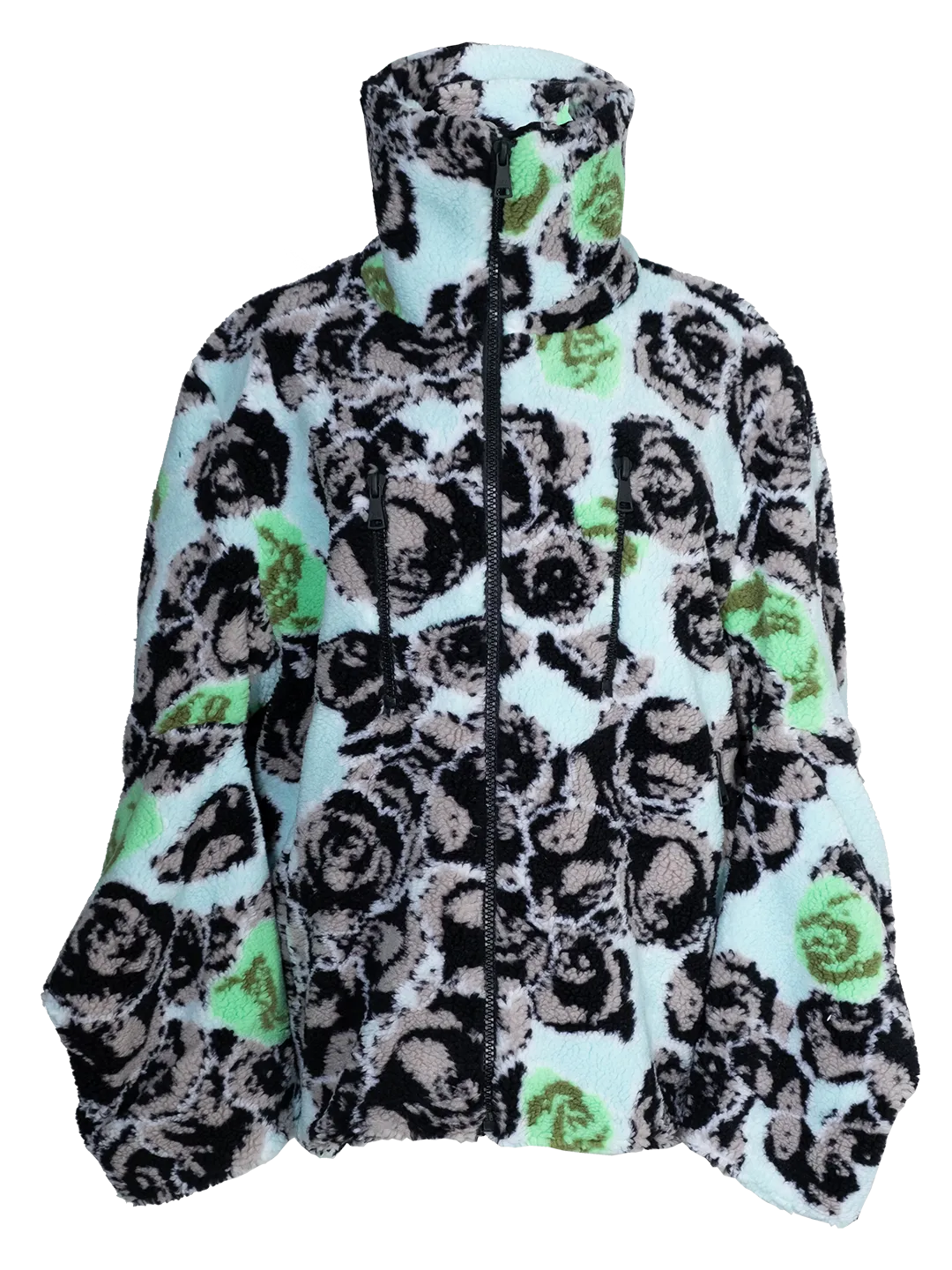 Pixel Roses Fleece Jacket